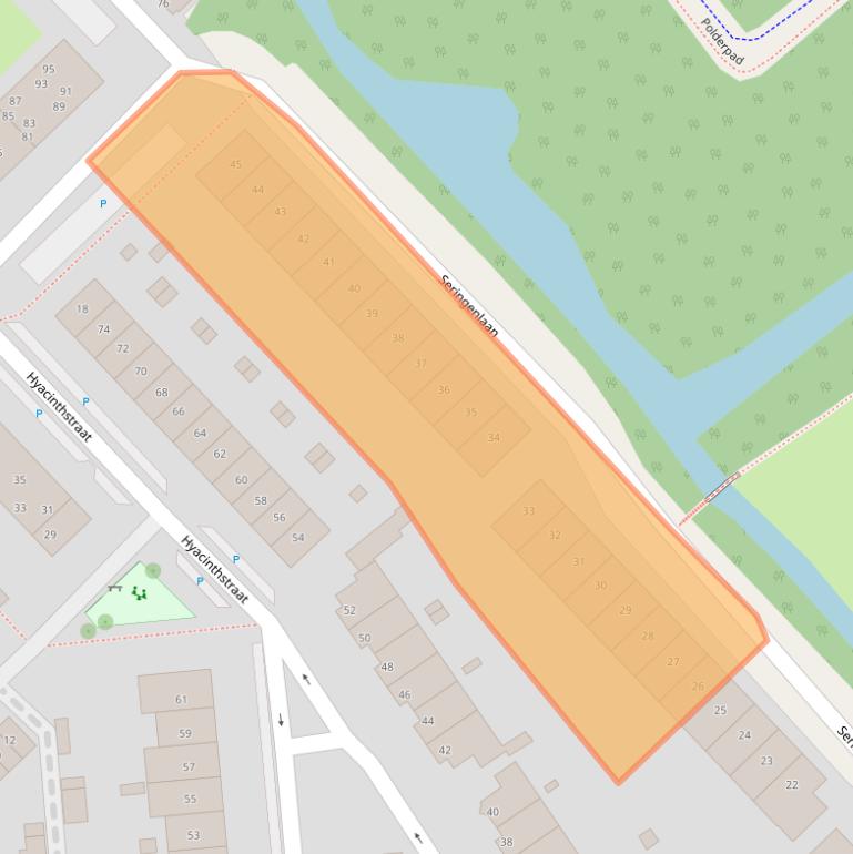 Kaart van postcodegebied 2241VJ.