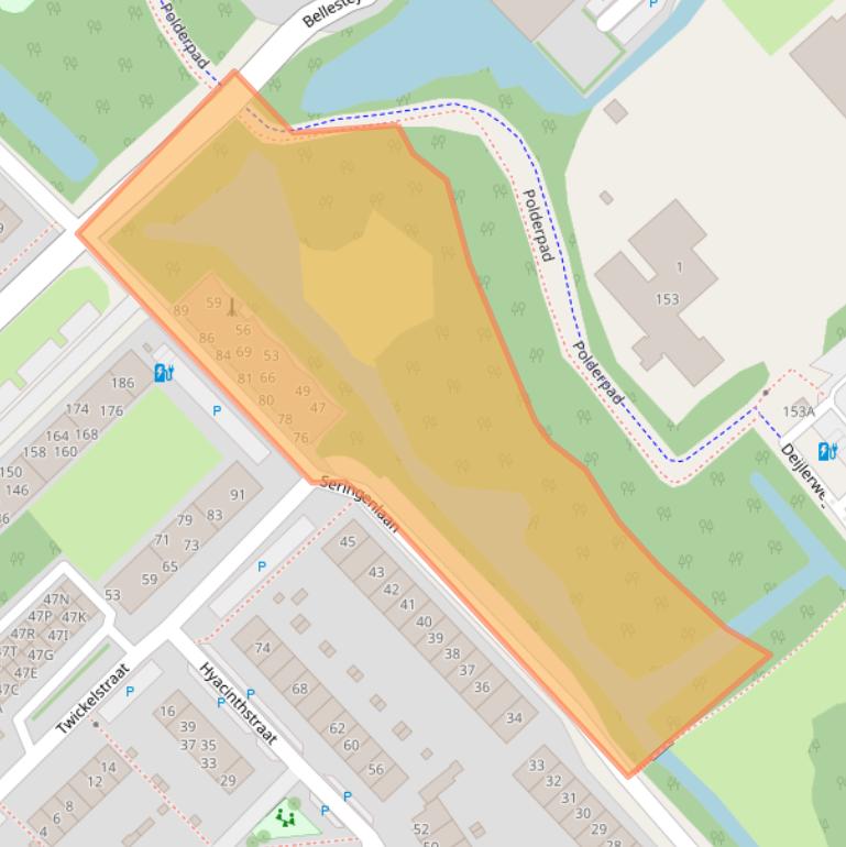 Kaart van postcodegebied 2241VK.