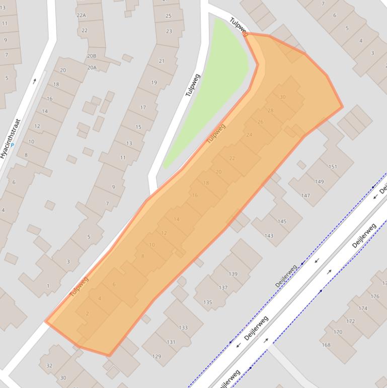 Kaart van postcodegebied 2241VN.