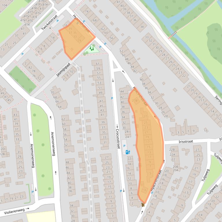 Kaart van postcodegebied 2241VS.