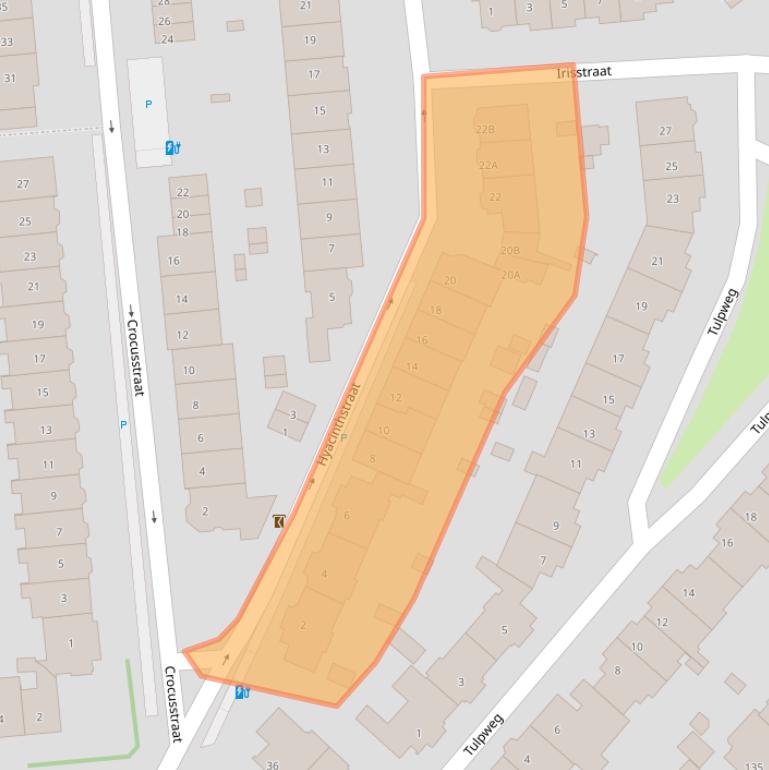 Kaart van postcodegebied 2241VT.