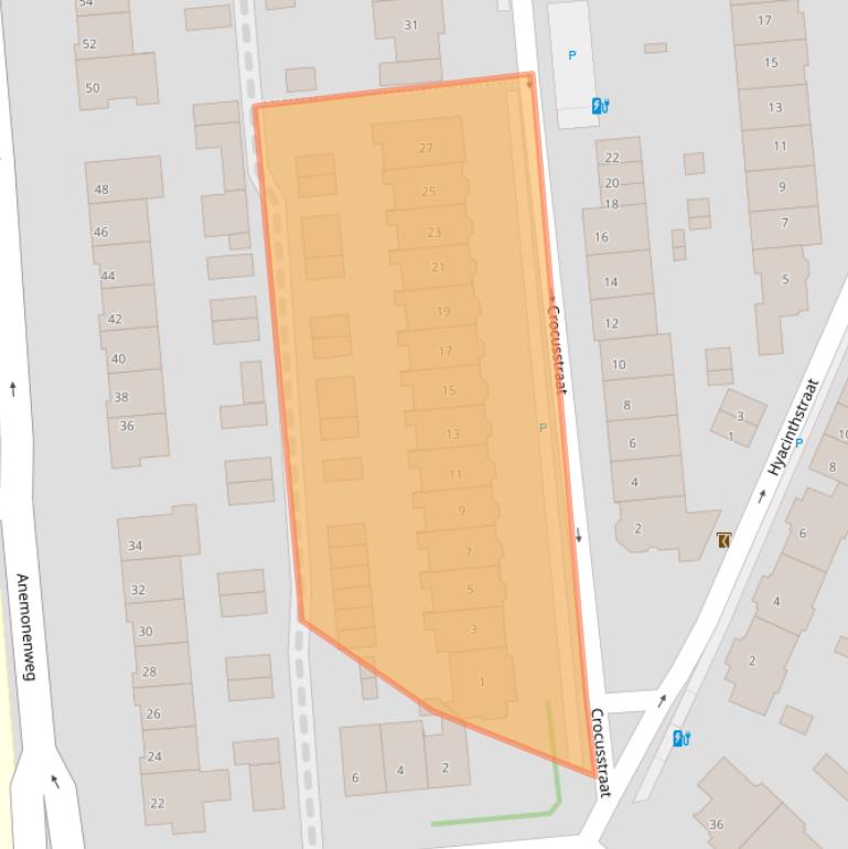 Kaart van postcodegebied 2241VW.