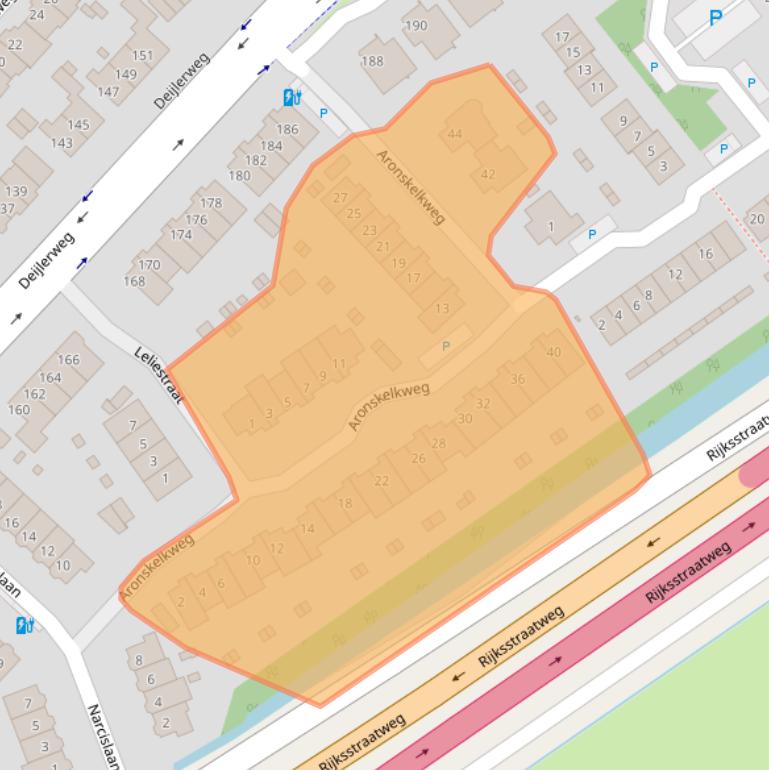 Kaart van postcodegebied 2241WC.