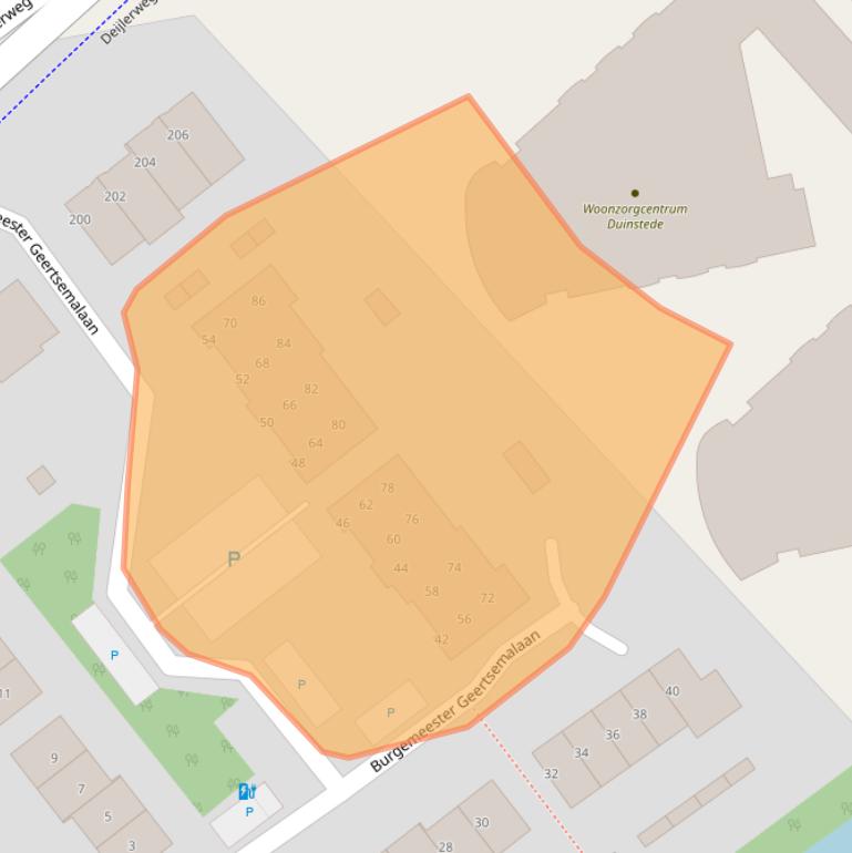 Kaart van postcodegebied 2241WE.