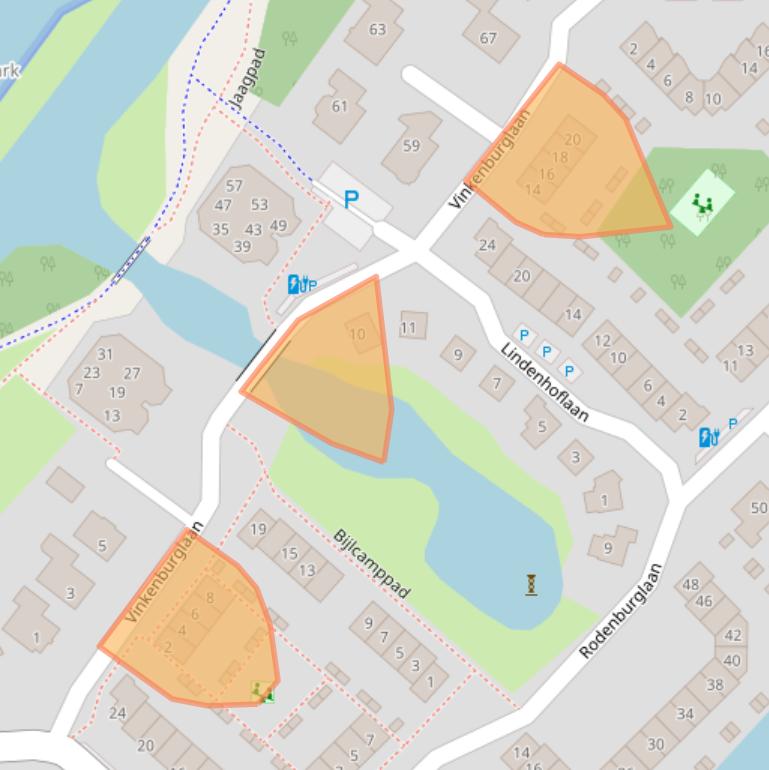 Kaart van postcodegebied 2241WN.