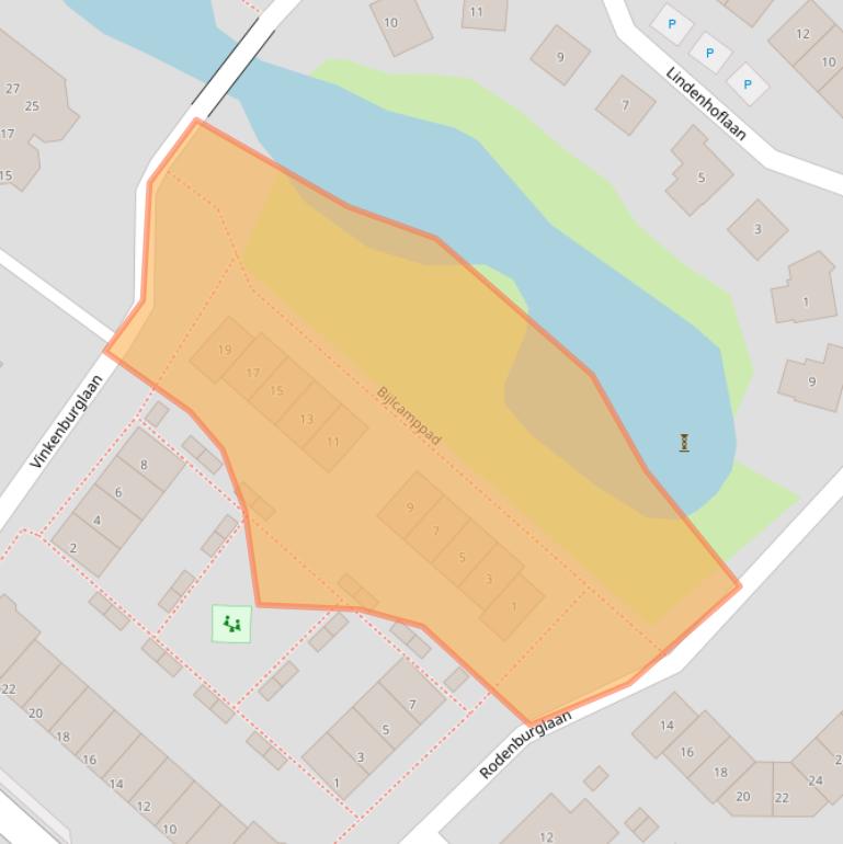 Kaart van postcodegebied 2241WV.