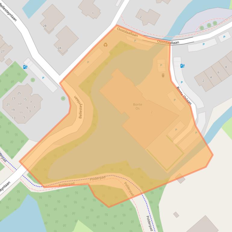 Kaart van postcodegebied 2241XD.