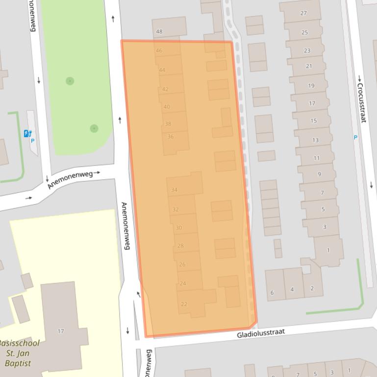 Kaart van postcodegebied 2241XL.