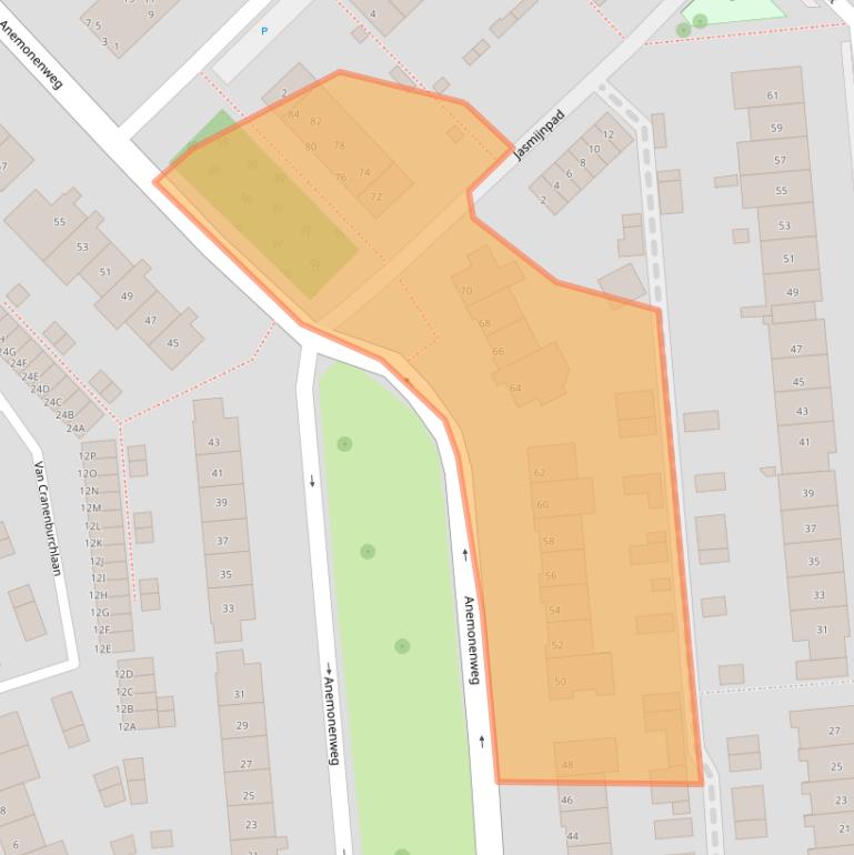 Kaart van postcodegebied 2241XM.
