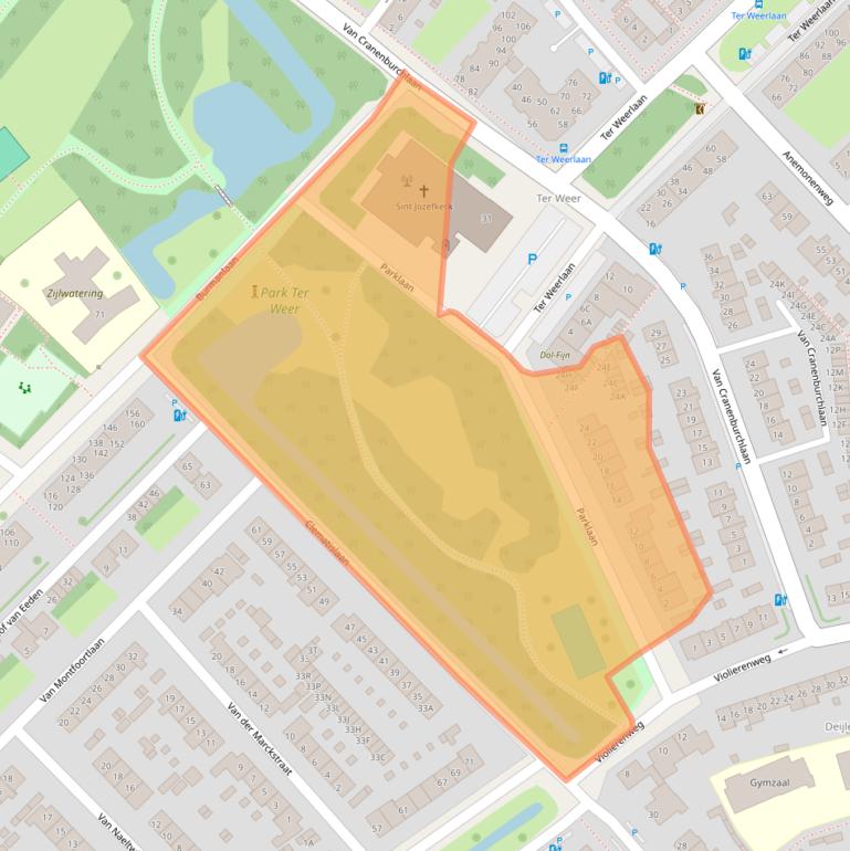 Kaart van postcodegebied 2241XN.