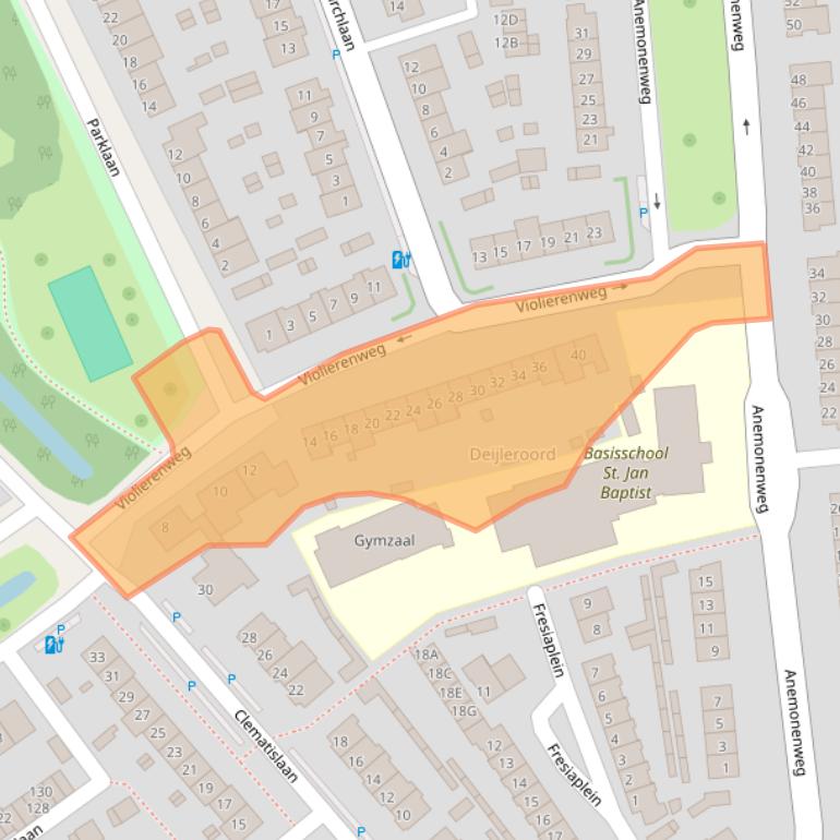 Kaart van postcodegebied 2241XR.