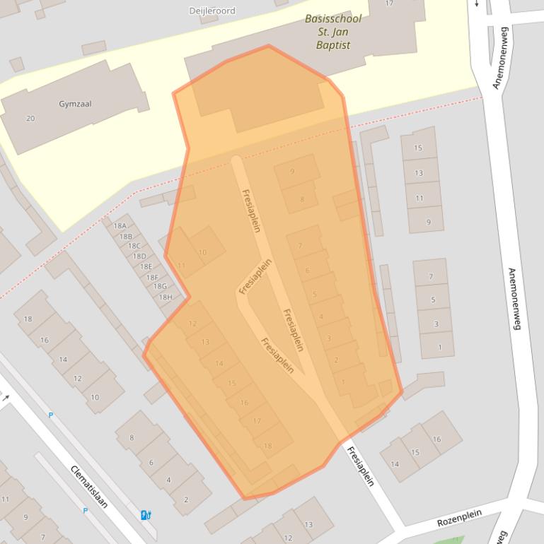 Kaart van postcodegebied 2241XS.