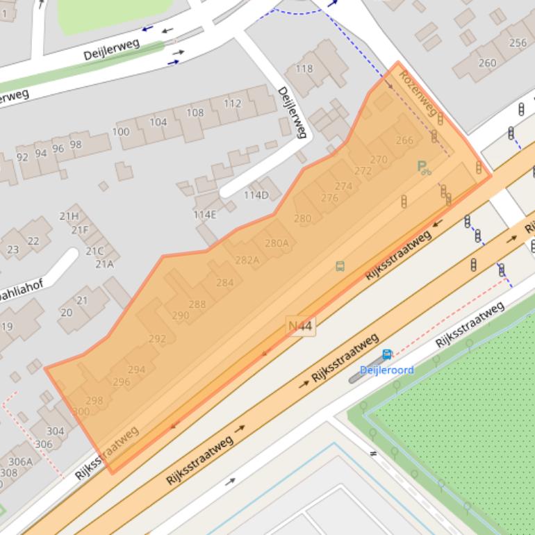 Kaart van postcodegebied 2242AA.