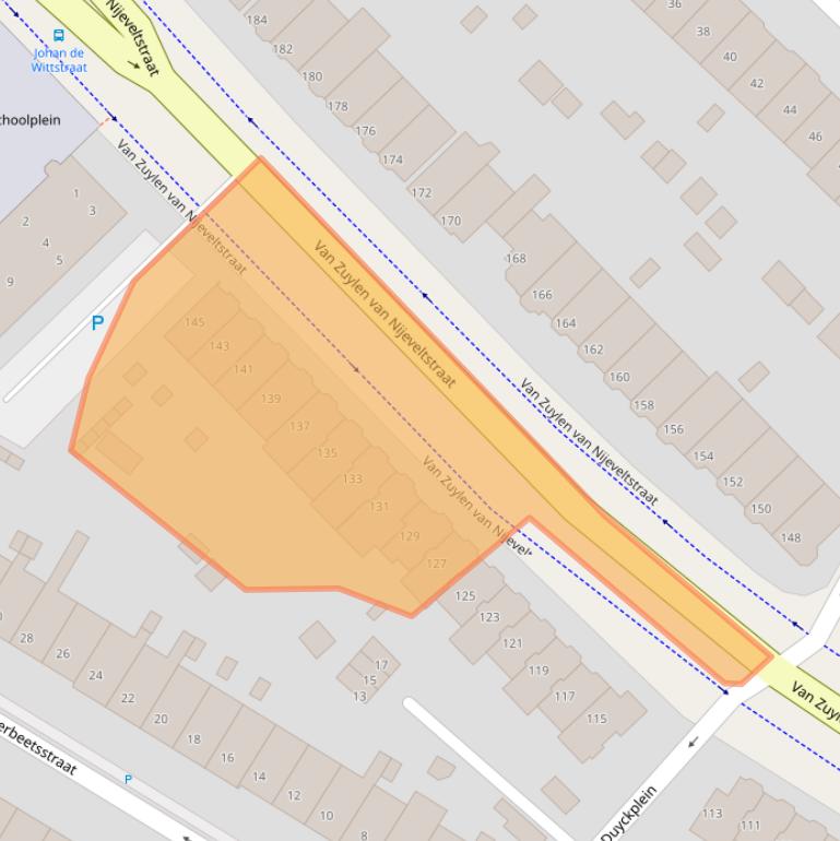 Kaart van postcodegebied 2242AM.