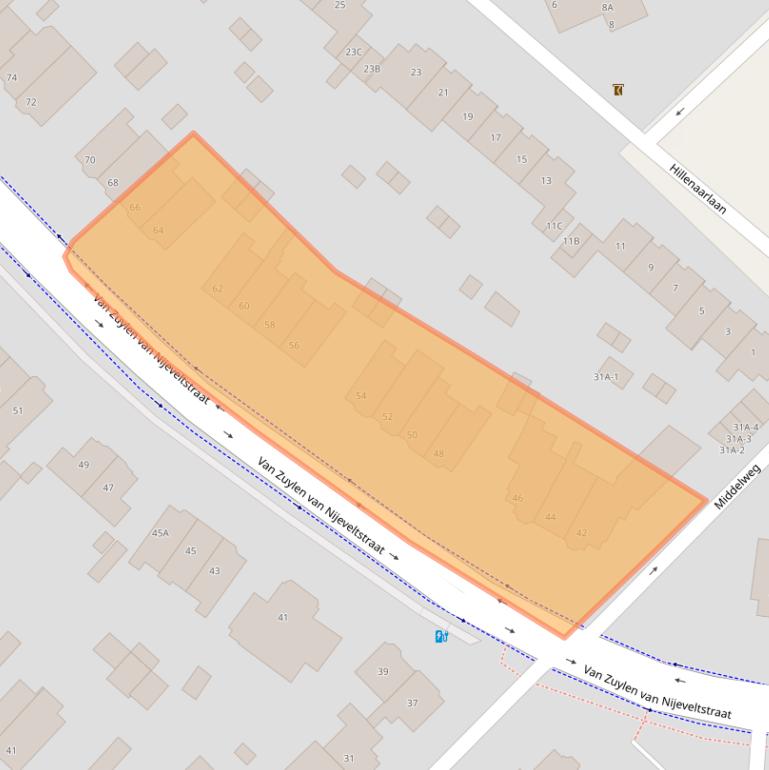 Kaart van postcodegebied 2242AR.