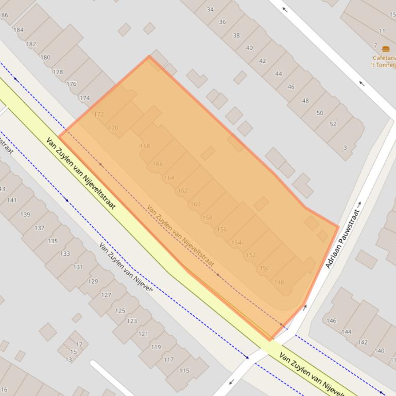 Kaart van postcodegebied 2242AW.