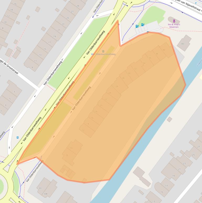 Kaart van postcodegebied 2242BB.