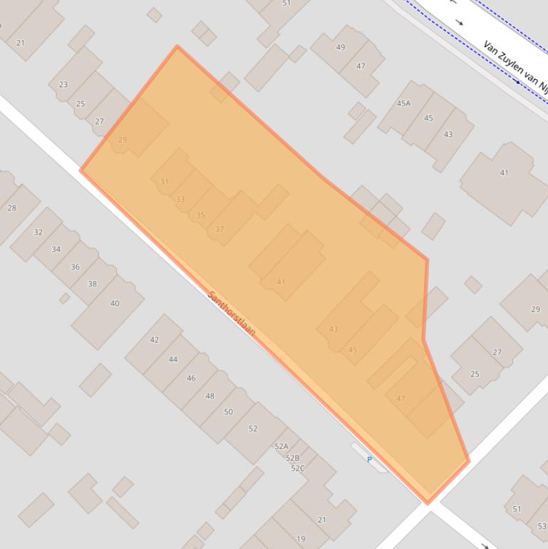 Kaart van postcodegebied 2242BD.