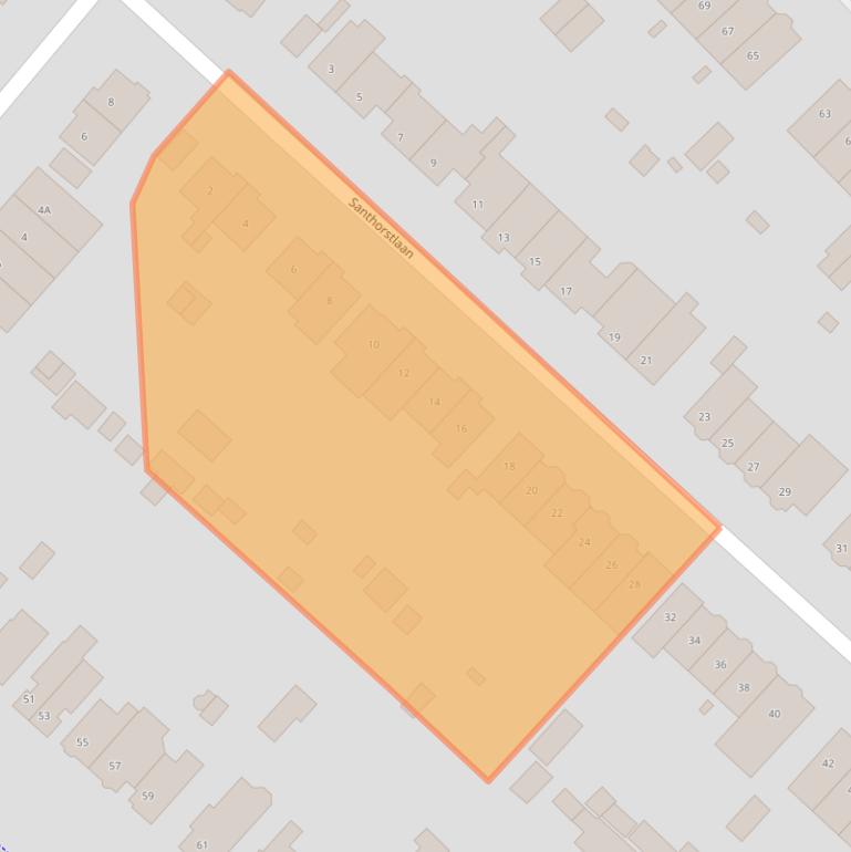 Kaart van postcodegebied 2242BG.