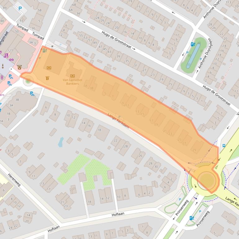 Kaart van postcodegebied 2242BN.