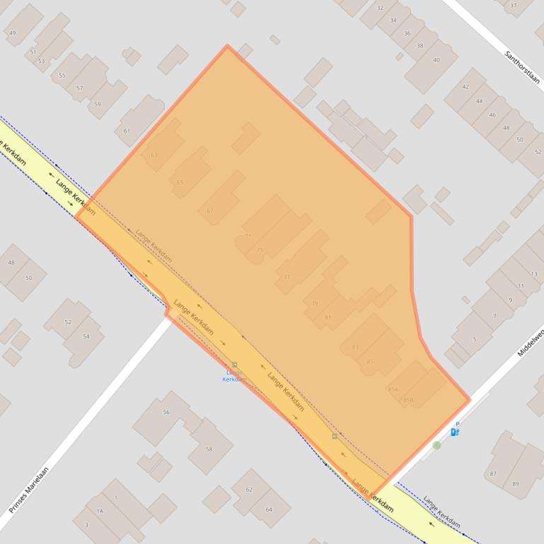 Kaart van postcodegebied 2242BS.