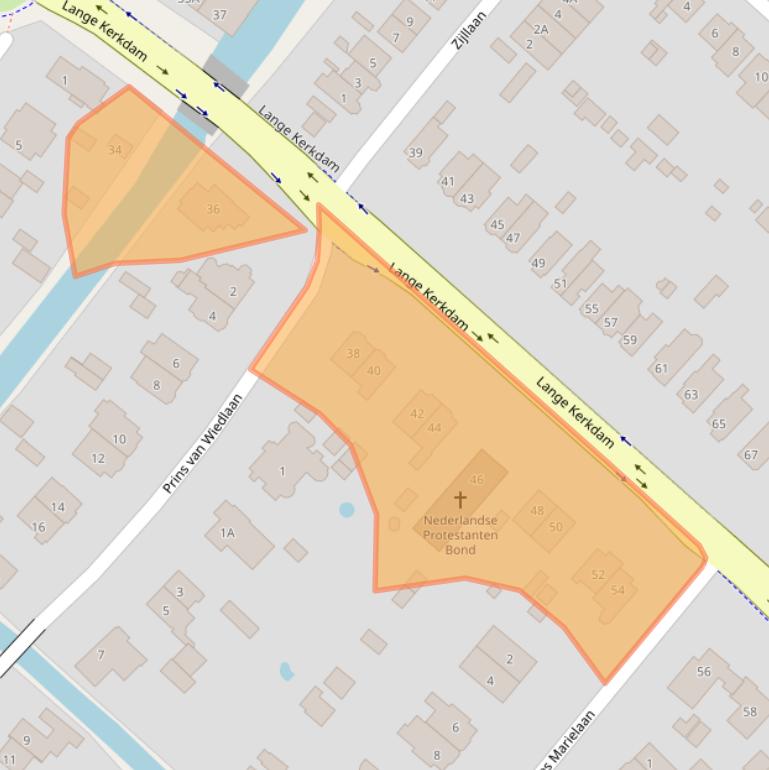 Kaart van postcodegebied 2242BW.