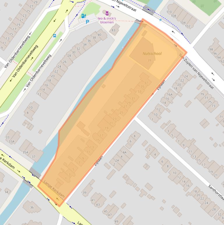 Kaart van postcodegebied 2242CA.