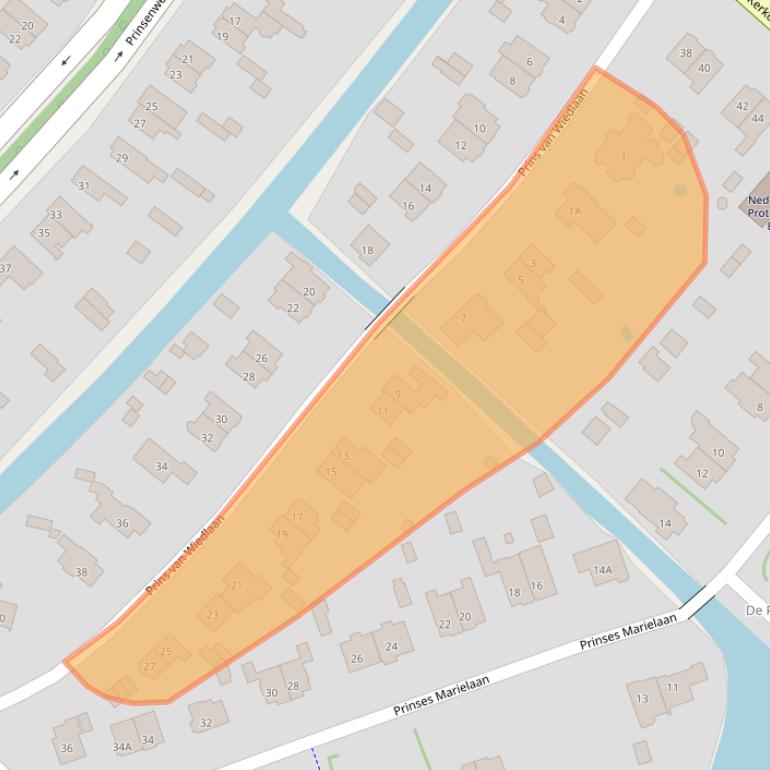 Kaart van postcodegebied 2242CC.