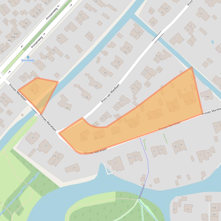 Kaart van postcodegebied 2242CL.