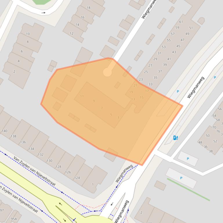 Kaart van postcodegebied 2242DC.