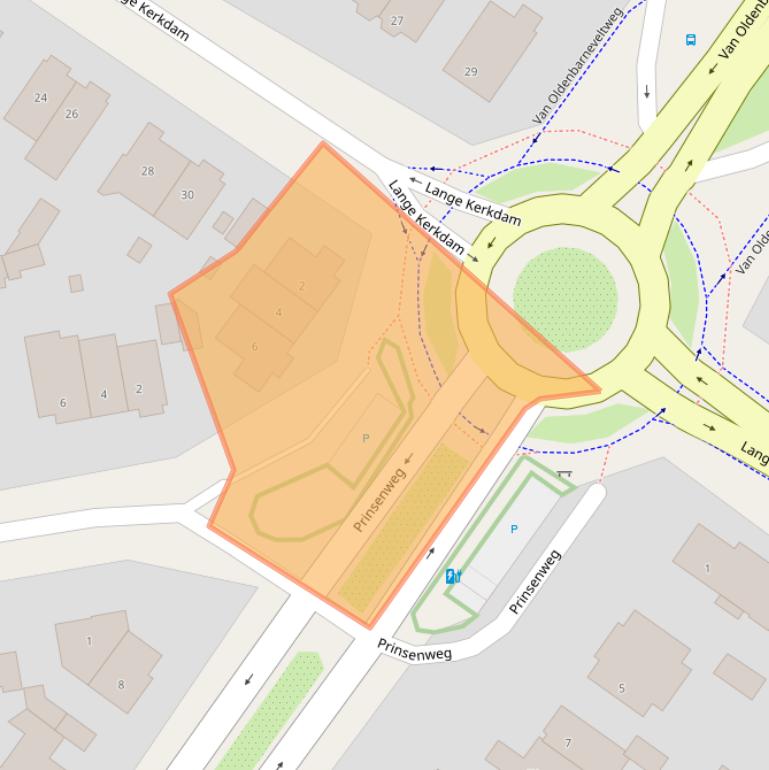 Kaart van postcodegebied 2242EE.