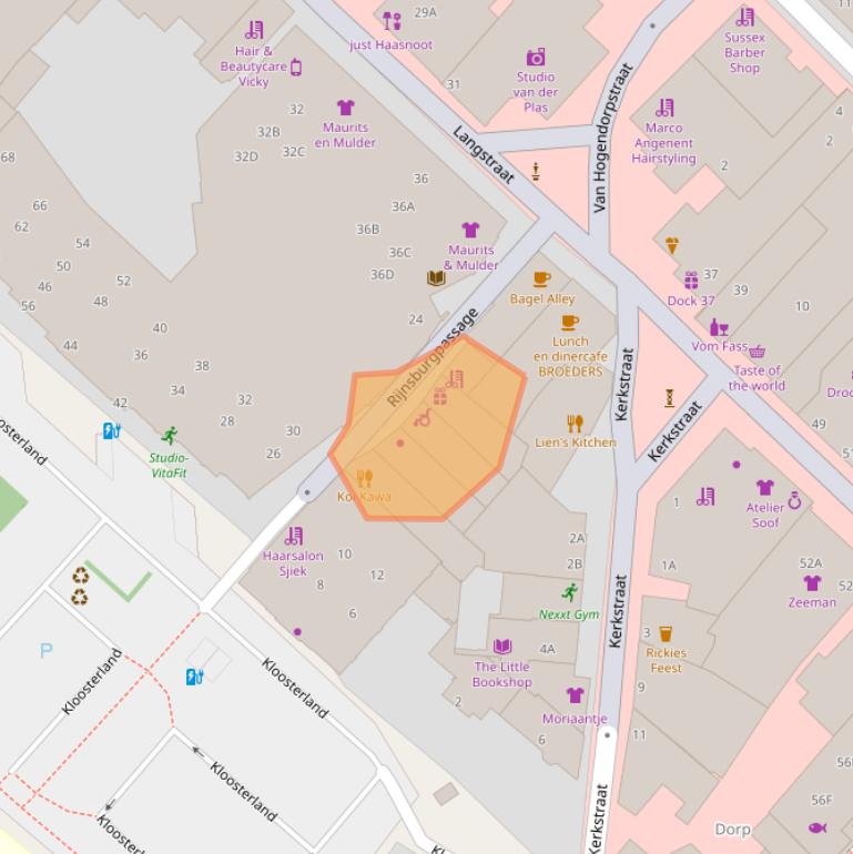 Kaart van postcodegebied 2242EW.