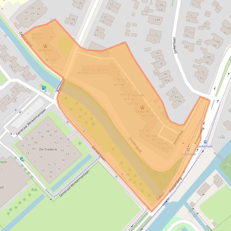 Kaart van postcodegebied 2242EX.