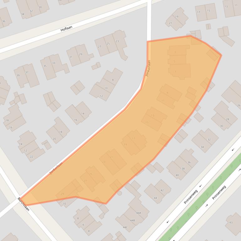 Kaart van postcodegebied 2242GA.