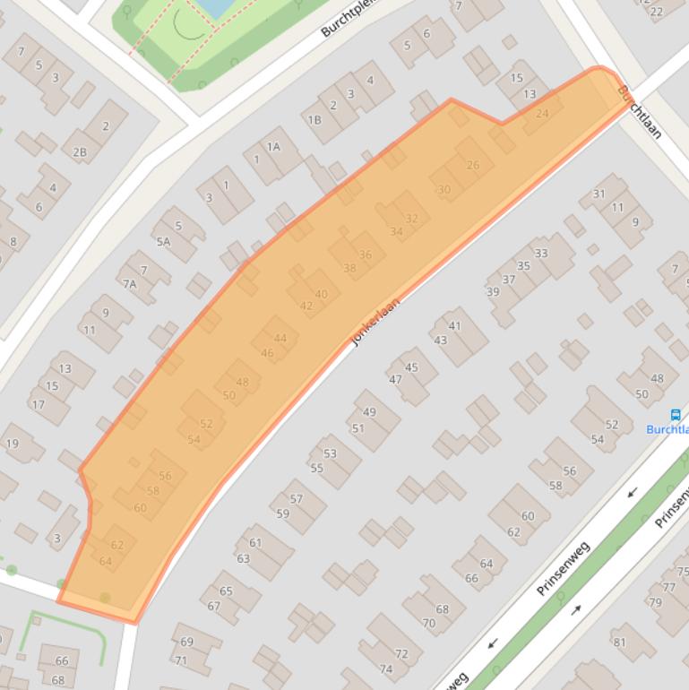 Kaart van postcodegebied 2242GE.