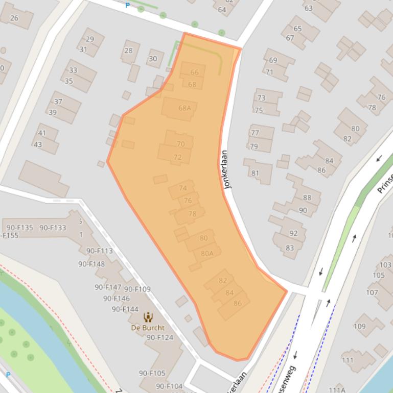 Kaart van postcodegebied 2242GG.