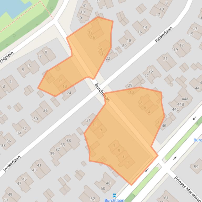 Kaart van postcodegebied 2242GH.