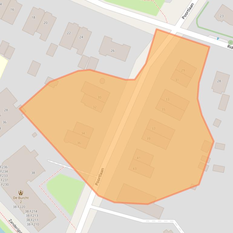 Kaart van postcodegebied 2242GP.