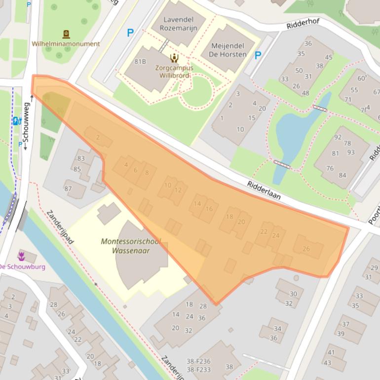 Kaart van postcodegebied 2242GS.