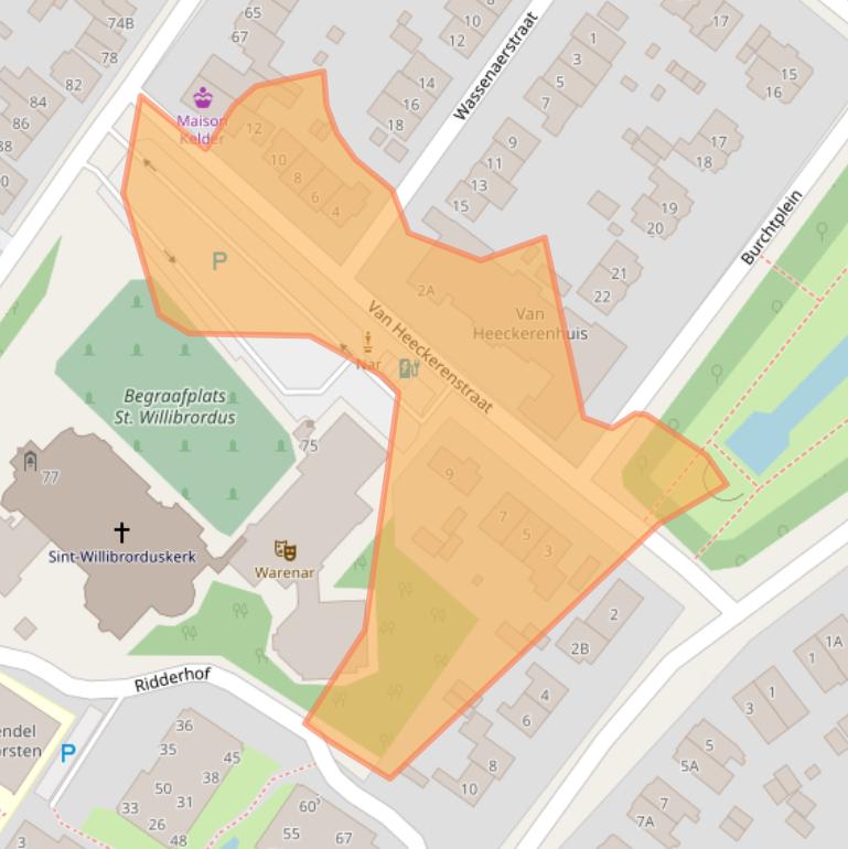 Kaart van postcodegebied 2242GX.