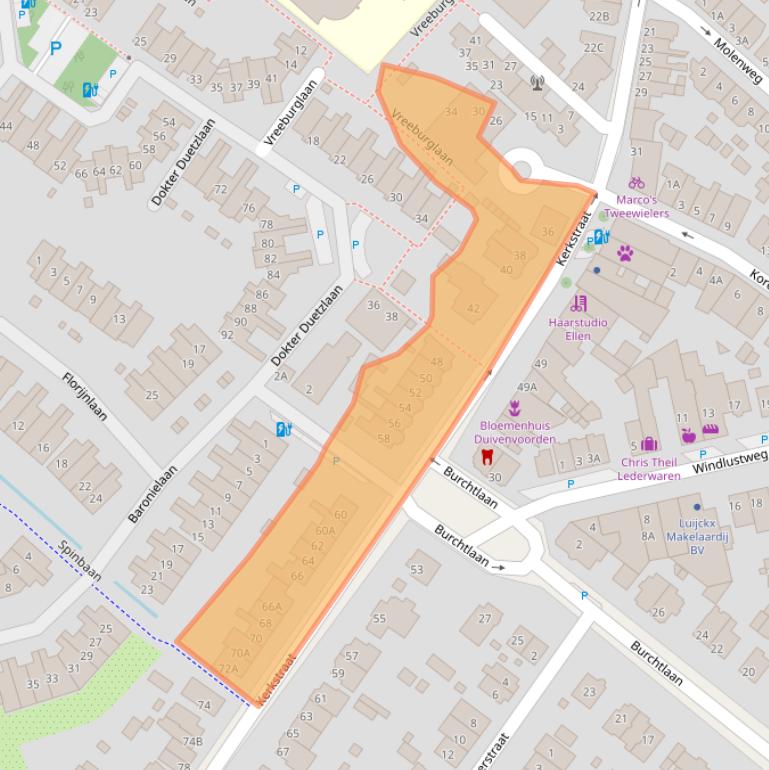 Kaart van postcodegebied 2242HH.
