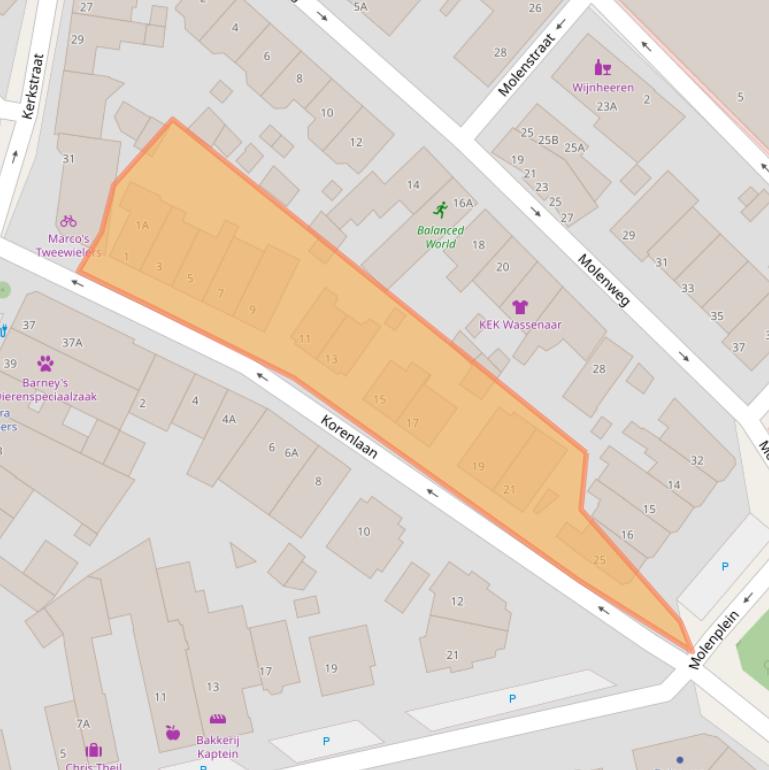 Kaart van postcodegebied 2242HM.