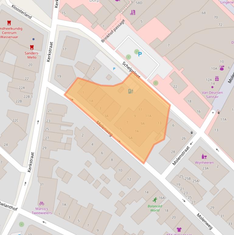 Kaart van postcodegebied 2242HP.