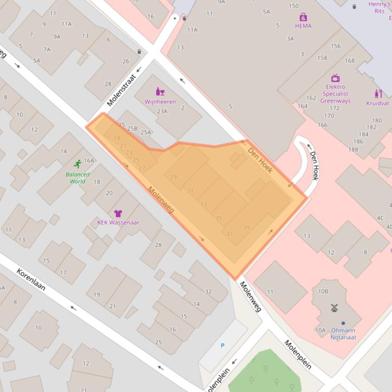 Kaart van postcodegebied 2242HR.