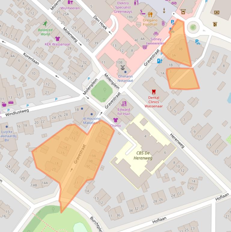 Kaart van postcodegebied 2242HZ.