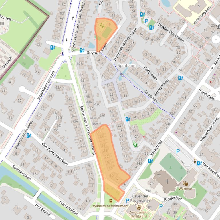 Kaart van postcodegebied 2242JH.