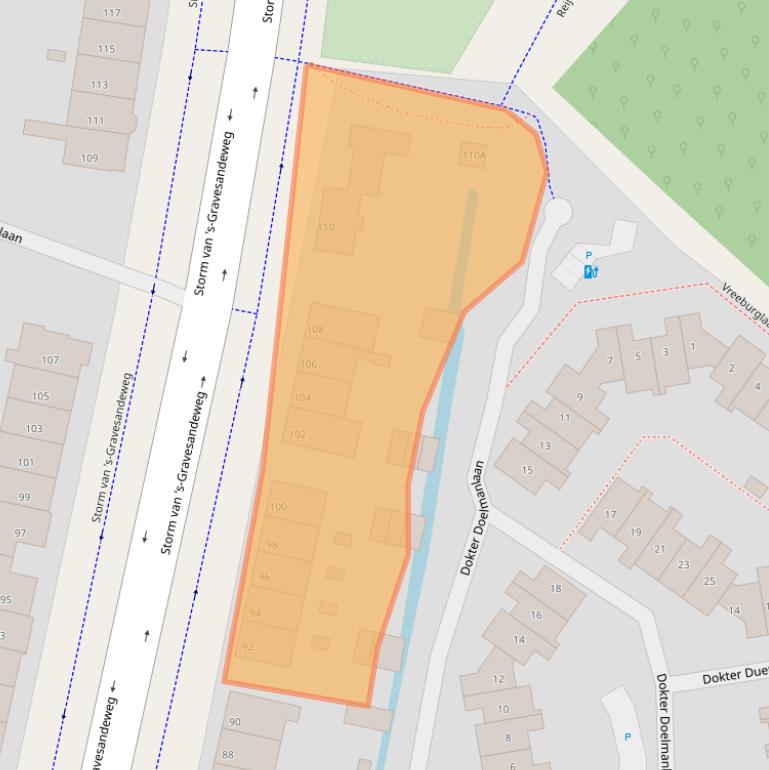 Kaart van postcodegebied 2242JL.