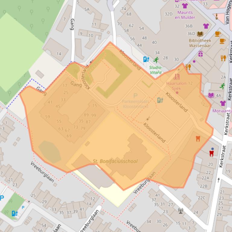 Kaart van postcodegebied 2242JS.