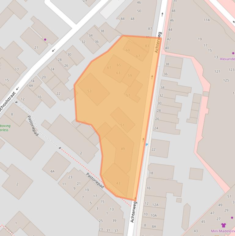 Kaart van postcodegebied 2242JX.