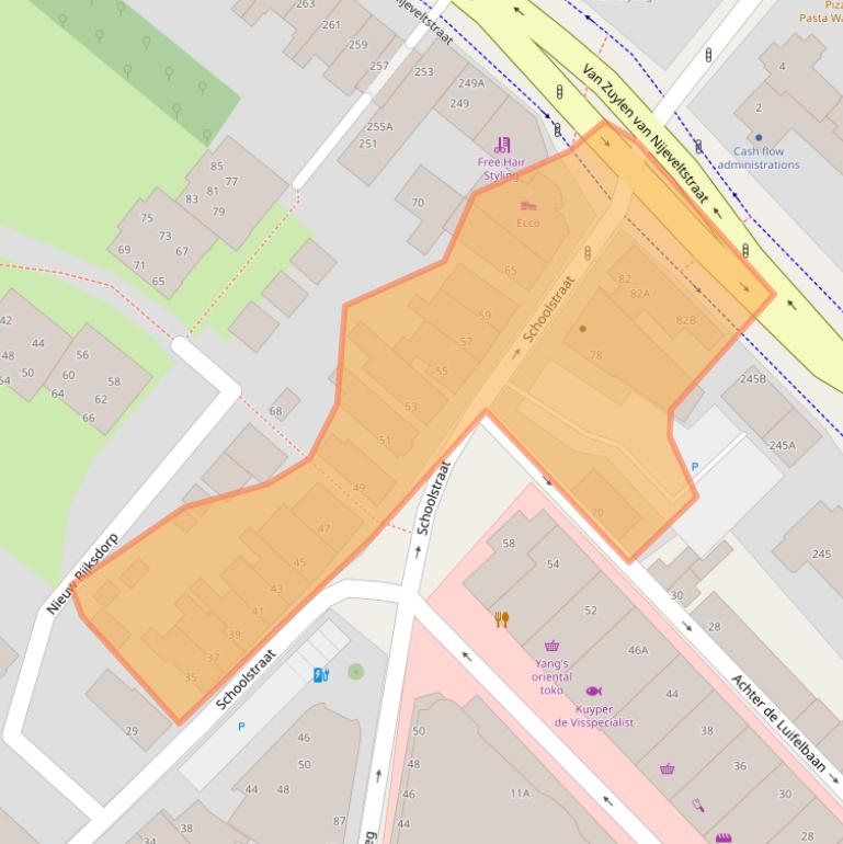 Kaart van postcodegebied 2242KG.